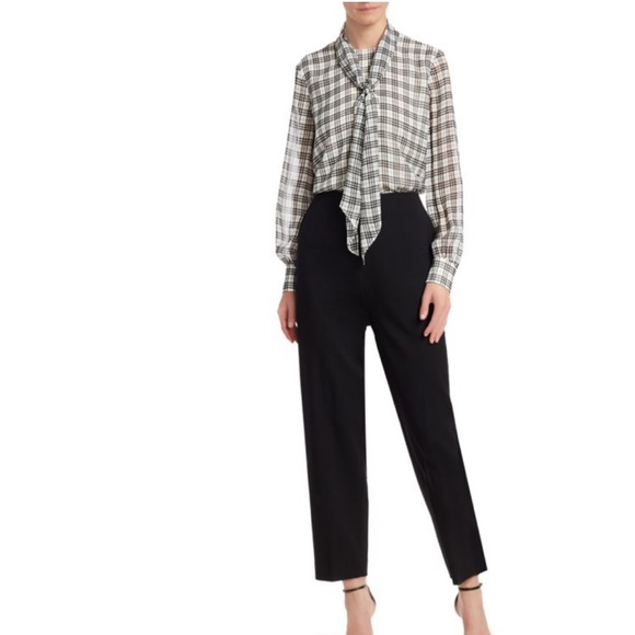 ST. JOHN
Sheer Prince of Wales Plaid Blouse - Picture 2 of 14